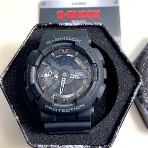 G-Shock Men’s Analog Digital Black Resin Strap Watch, 55mm GA110-1B - NEW!